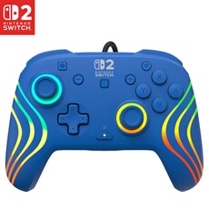 Manette gaming filaire Afterglow Wave Bleu pour Nintendo Switch 2