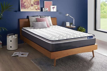 Matelas 200x200 cm Ressorts ensachés et Mémoire de forme - Actiflex Plus
