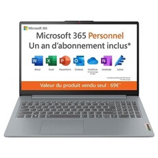 Acheter IdeaPad Slim 3 15IAN8 82XB - Conception de charnière à 180 degrés - Intel N-series - N100 / jusqu'à 3.4 GHz - Win 11 Home in S mode - UHD Graphics - Bon état - 229,00 € IdeaPad Slim 3 15IAN8 82XB - Conception de charnière à 180 degrés - Intel N-series - N100 / jusqu'à 3.4 GHz - Win 11 Home in S mode - UHD Graphics - Bon état - Lenovo reconditionné disponible sur Darty
