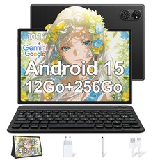 Tablette tactile GENERIQUE Tablette tactile,Android 15, 10,1",12(8+4)Go RAM,256Go/1To TF