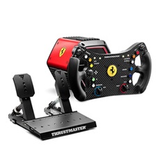 Volant gaming T818 Ferrari 488 GT3 + Pédalier Thrustmaster pour PC