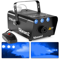 Beamz S700-LED - Machine à fumée avec LED effet glace, 700 Watts, 3 x LED Bleu, 75m3 de fumée par minute, réservoir de 250 ml