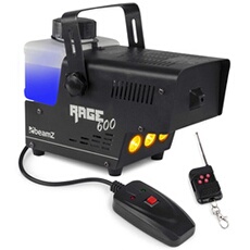 Rage 600LED Machine à brouillard 65m³/min - 3x LED - Réservoir 0,5l - Thermostat - Câble 3m