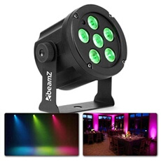 SlimPar 30 Projecteur PAR - Eclairage de soirée DJ de 6 LED RVB - DMX / auto - 6x3W - noir
