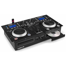 CDJ500 Station DJ - Table de mixage compacte - 2 lecteurs CD / Bluetooth / 2x USB / 2 canaux - 200W - noir