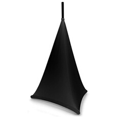 Lss07b - Housse Pour Pied D'enceinte, Tissu Extensible, 70 Cm - Noir