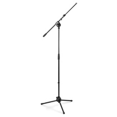 MS20 Pied Micro avec Perche, Haute Qualité - Noir, Bras Télescopique, Matériel Professionnel, Réglable à Souhait