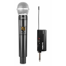 WM55 - Microphone sur batterie Plug-and-Play UHF sans fil - Avec récepteur Plug-in, 10 canaux, Distance 30 à 50 m.