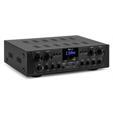 PV240BT Amplificateur audio 4 zones - 4x100 Watts, Technologie sans fil 4.2 BT, Lecteur USB et SD