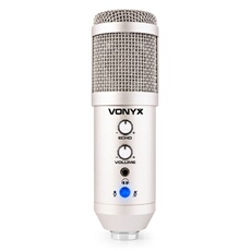 CMS320T - Microphone Studio USB avec Bras Articulé Réglable et Filtre Anti-Pop - Titane