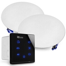 Powerline A50BSET - Kit Amplificateur 2x 20 Watts - Enceintes Blanches