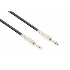 câble Jack mono 6.35mm - 6 mètres, Noir, câble de haut-parleur souple