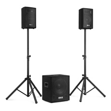 VX0812BT Pack Sono DJ actif 2.1 - 800W, 8Ohm, avec Bluetooth, subwoofer 12 pouces, 2 enceintes 8 pouces