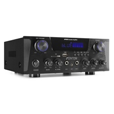 AV430B Amplificateur audio HiFi 600 Watts - Noir, Streaming Bluetooth, radio FM, fonction MP3