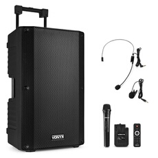 VSA700-BP Sono portable 1000 Watts - Batterie intégrée, haut-parleur 15, micro-casque inclus, Bluetooth