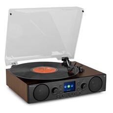 Tulsa Platine Vinyle Bluetooth, Lecteur Vinyles avec Radio FM/DAB Plus