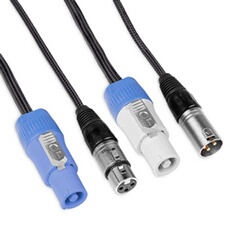 PD Connex CX06-0.50 - Câble Combiné DMX Alimentation - XLR et PowerCon - 50cm