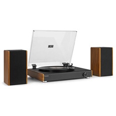 RP335 Platine Vinyle Bluetooth avec Enceintes 2x40W, Design Elégant, Lecture USB, 3 Vitesses, Fonction Enregistreur