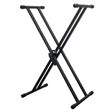 KBS03 - Support pour Clavier en Acier avec Double X-Frame Robuste, Hauteur Réglable, Verrouillage rapide