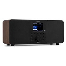 Audizio Genua Radio DAB+ Bluetooth 5.0 - Noyer, Ecran Couleur 2,8 avec Télécommande