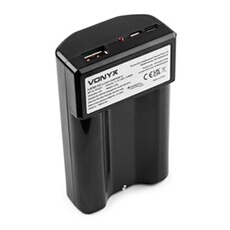MRB12 Batterie Lithium 1,8 Ah avec Chargeur 12V - Compatible avec les Mégaphones Vonyx
