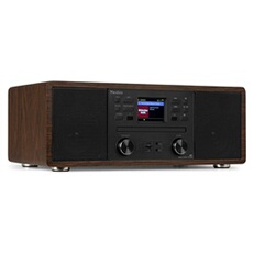 Audizio Avola - Radio Internet Wifi avec Lecteur CD, Bluetooth, DAB+ et FM - Noyer