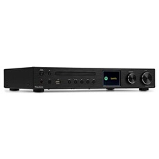 Bolzano Récepteur Audio Internet Tout en Un - Noir, Amplificateur 100 Watts, Lecteur MP3 et CD