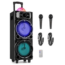 Acheter LIVE290 Enceinte Karaoké Portable 2x8'' avec Bluetooth - 300 Watts, 2 Micros, Boule Disco LEDs Très bon état - 121,00 € LIVE290 Enceinte Karaoké Portable 2x8'' avec Bluetooth - 300 Watts, 2 Micros, Boule Disco LEDs Très bon état - N/A reconditionné disponible sur Darty