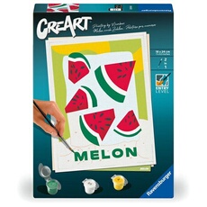 - CreArt 18x24 cm - Adulte - Peinture par numéros - Melon - Activité détente et créative - 25516