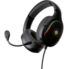 Casque gamer filaire - - Borealis - Micro amovible - LED RBG - Noir