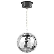 MB20M - Boule à Facettes 20 cm avec moteur, Disco Ball, DJ Light Effect, Boule Discothèque, Moteur 230V électrique