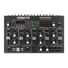 STM2290 - Table de mixage DJ 8 canaux, Entrée USB, technologie Bluetooth, 8 effets sons individuels