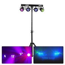 Max Partybar1 - 2 PAR 3 LEDs 4-en-1 RGBW + 2 Jellymoon