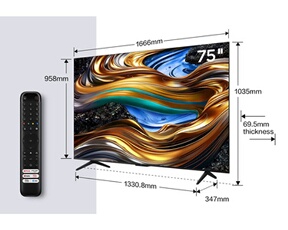 Tv led 4k 75 pouces ecran plat titane dolby vision google tv aipvq engine 75p79b -