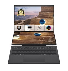 PC portable Asus Zenbook DUO UX8407AA-SN235W 14" Ecran Tactile OLED 144 Hz Copilot+PC Intel® Core™ Ultra 9 32 Go RAM 1 To SSD Gris