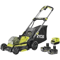 Tondeuse Poussée 18V Brushless - Ø Coupe 40 cm - Ramassage et Mulching - 2 Batteries 18V 4,0 Ah et Chargeur - RY18LMX40C-240