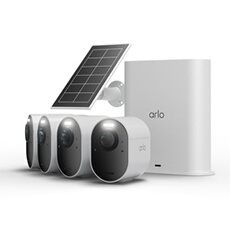 Kit de 4 caméras de surveillance connectées Arlo Ultra 3 extérieure + 1 panneau solaire - vue 2