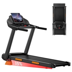 Tapis de course pliable ROBORE SF20 pour la maison, avec inclinaison à 15 %, vitesse de 12 km/h, charge maximale de 136 kg, moteur silencieux sans