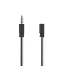 Nedis Noir Câble Audio Stéréo 3,5 Mm Mâle - 3,5 Mm Femelle 2,0 M