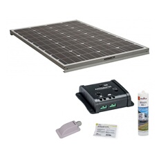 Pack Panneau solaire 140W + Kit de pose Solaire avec Régulateur 160W 10A