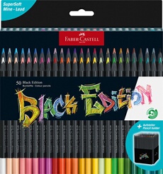 Etui de 50 crayons de couleur Black Edition