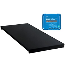 PACK Panneau solaire ALL BLACK 130W + VICTRON Régulateur MPPT 10A