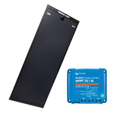 PACK Panneau solaire AERO BLACK 140W + VICTRON Régulateur MPPT 10A