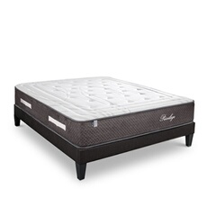 LITERIE - Ensemble PRIVILEGE 160x200 cm - Matelas Ressorts ensachés + Sommier Bois