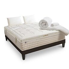 LITERIE - Pack Prêt à dormir EMPEREUR 140x200 cm - Matelas Mémoire de forme + Sommier + Accessoires