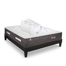LITERIE - Pack Prêt à dormir PRIVILEGE 180x200 cm - Matelas Ressorts ensachés + Sommier + Accessoires