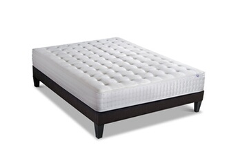 LITERIE - Ensemble CHÂTELET 160x200 cm - Matelas Mémoire de forme + Sommier Bois