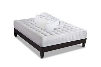 LITERIE - Pack Prêt à dormir CHÂTELET 160x200 cm - Matelas Mémoire de forme + Sommier + Accessoires