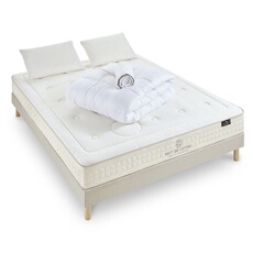 - Pack Prêt à dormir PRELUDE 2.0 90x190 cm - Matelas Latex + Sommier + Accessoires - Ferme