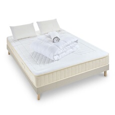 - Pack Prêt à dormir SYMPHONIE 2.0 140x190 cm - Matelas Mémoire de forme + Sommier + Accessoires